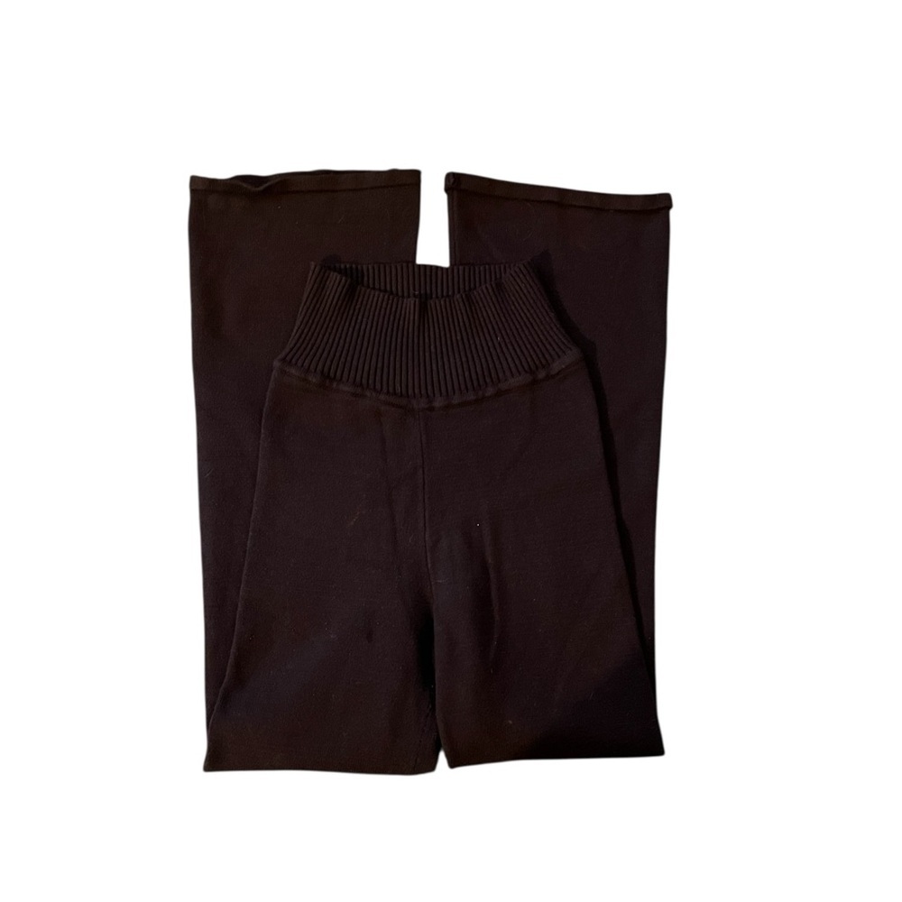 Harper & Ivy Chocolate Brown Flare Sweater Pants Size Medium - Picture 5 of 5